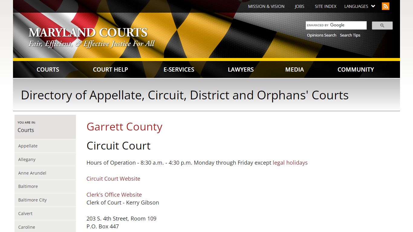 Garrett County | Maryland Courts