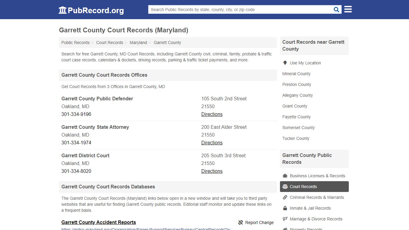 Free Garrett County Court Records (Maryland Court Records)