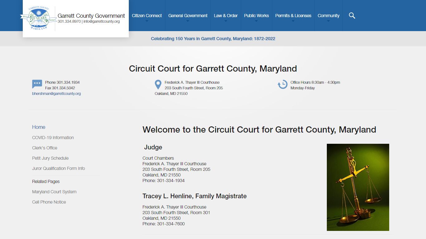 Welcome to the Circuit Court for Garrett County, Maryland ...